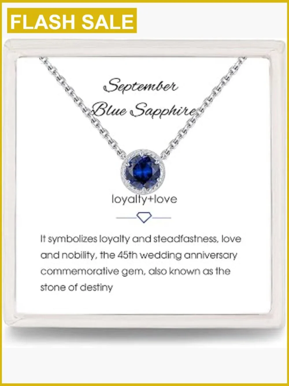 925 Sterling Silver Birthstone Pendant Necklace Cubic Zirconia Solitaire Pendant